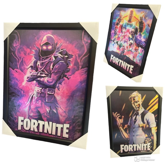 Art | New Fortnite Gaming Framed 3d Lenticular Poster Picture | Poshmark